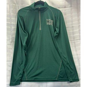 captivating, men long sleeve shirt, MSU, color green, size M